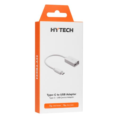 Hytech HY-X112 Beyaz USB F to Type C M OTG Çevirici 2.0